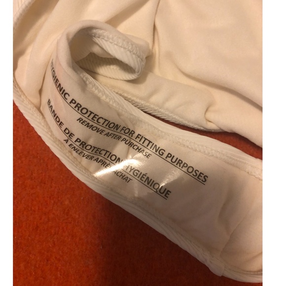 Quinsoul off white cream ribbed one piece swimsuit NWT - Picture 5 of 11